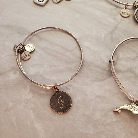 📣 LOT OF 4 Dolphin Path of Life Heart Initial Expandable Adjustable Bangles 📣 - Picture 5 of 11